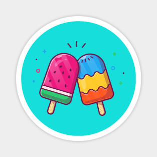 Watermelon Popsicle Cartoon Magnet